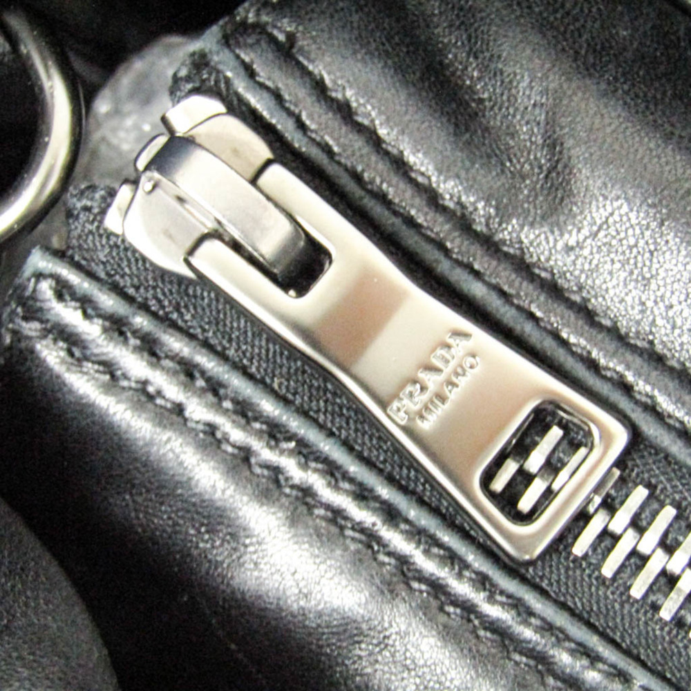 PRADA Black Leather Shoulder Bag - Picture 7 of 13